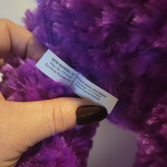 Toy Factory Plush Purple Polka Dot Bear with Ribbon 18" Super Soft 2017 - Picture 7 of 8